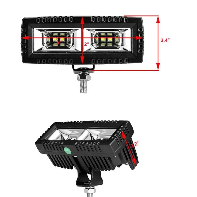 2 шт. светильник s maker 40 Вт Светодиодный светильник для внедорожников, внедорожников, квадроциклов 4WD 4X4, противотуманных фар, 12 В, 24 В
