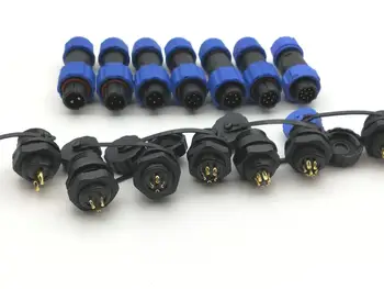 

1SET new SP13 Waterproof IP68 2/3/4/5/6/7/9 Pin Chassis Panel Mount Aviation Plug Cable adapter