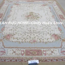 9'x12' Aubusson ковры шерстяные Aubusson тканые покрывала
