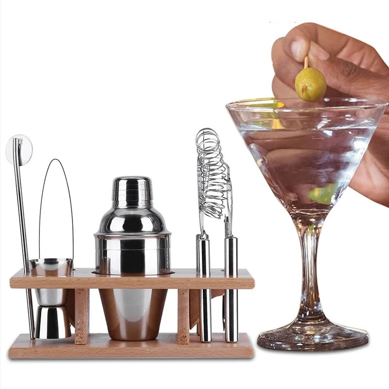 New 1Set Stainless Steel Cocktail Shaker Cocktail Mixer Drink Bartender