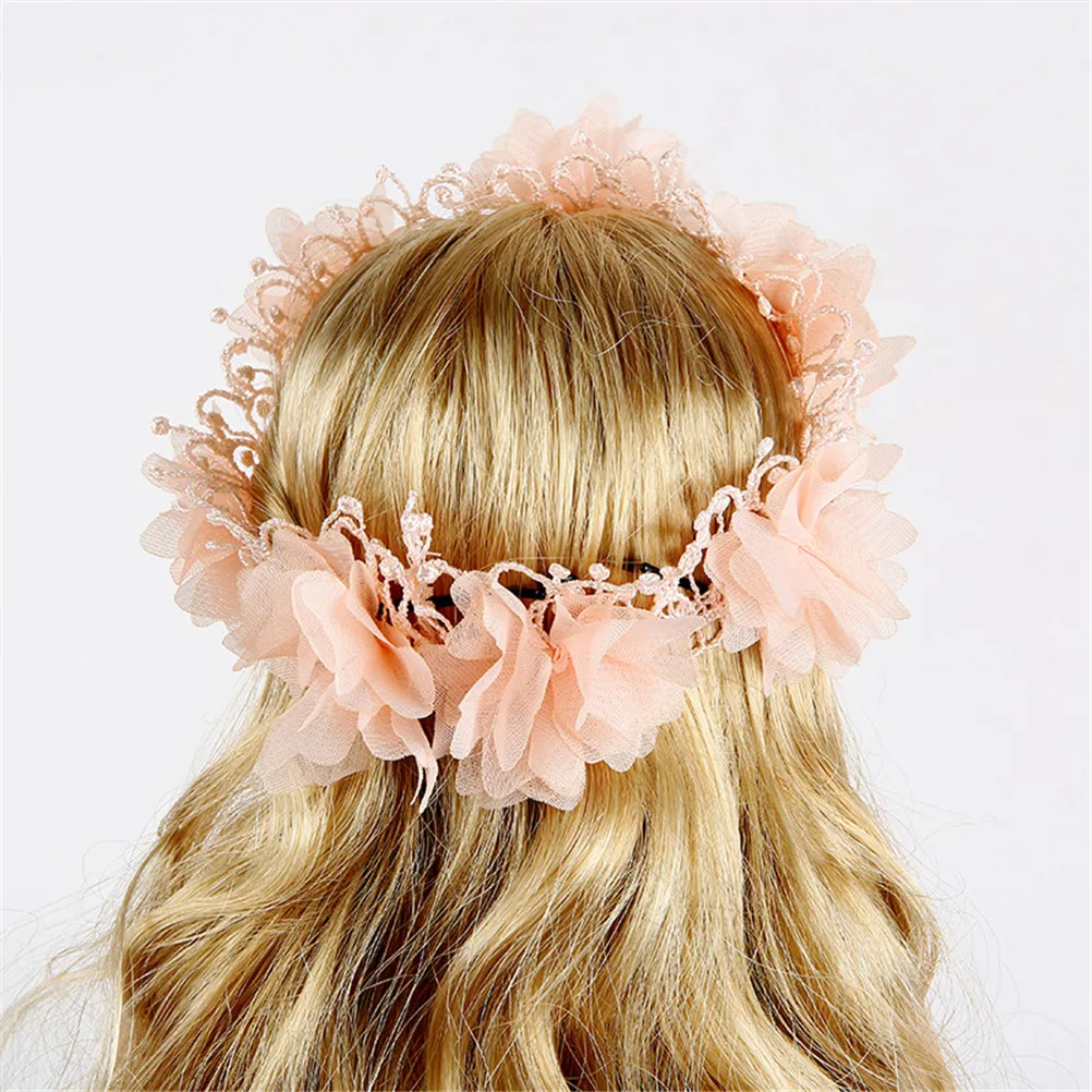 

1pcs Colorfull Flower Wreath Headwear Hair Crown Hair Bands for 18 Inch American Doll Clothes & Accessories