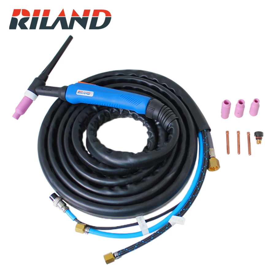 RILAND WP18 TIG фонарь TIG18 аргоновый сварочный фонарь 4 метра 13 футов фонарь с водяным охлаждением для 180A-220A TIG сварочный аппарат