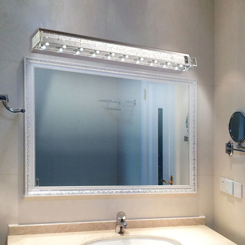 Modern bubble Crystal Tube LED Bathroom Wall Sconce High Power LED Crystal Washroom Wall Lamp ...
