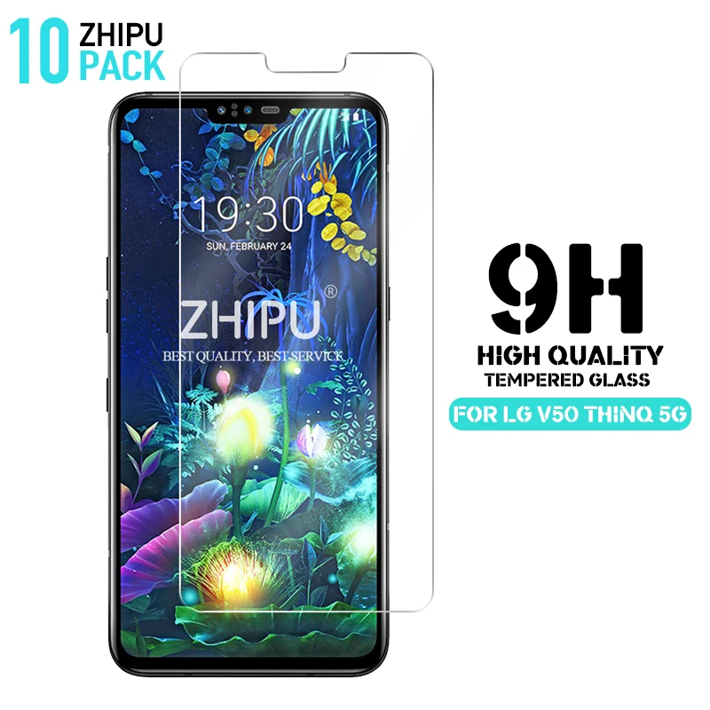 

10 Pcs Tempered Glass For LG V50 ThinQ 5G Screen Protector 2.5D 9H Tempered Glass For LG V50 ThinQ 5G Protective Glass Film