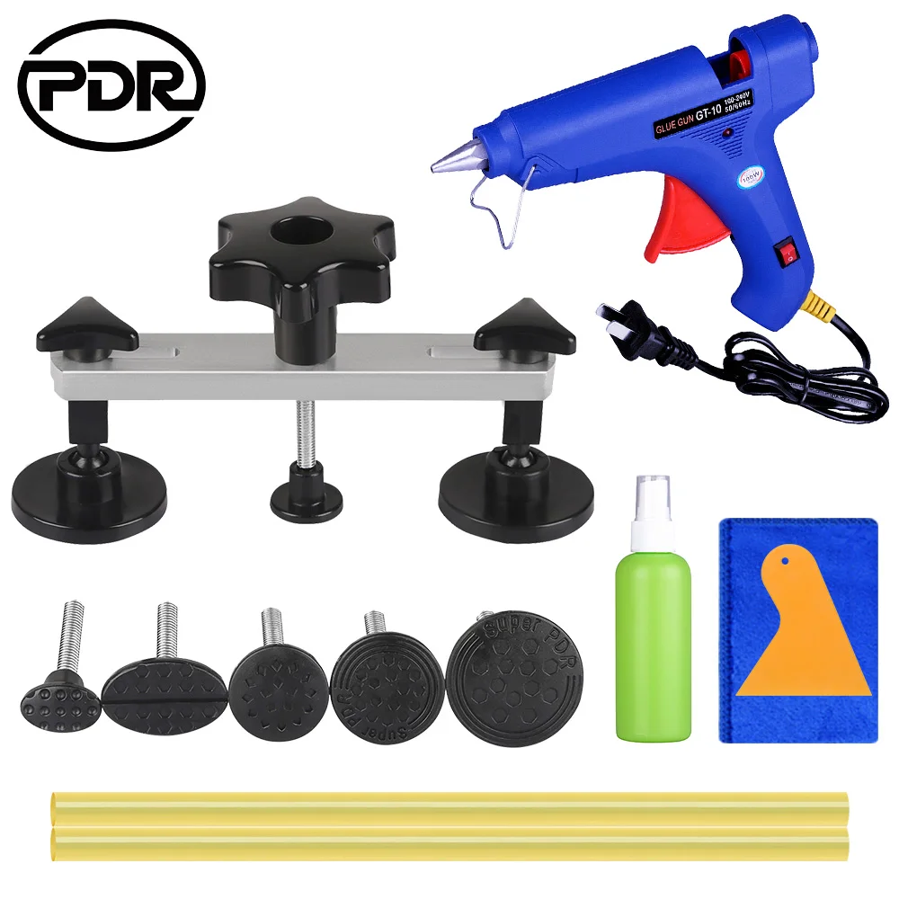 

Fix Dent Repair Tool Kit Car Repair Hand Tool Sets Auto Car Bridge Dent Glue Puller Tabs Remover Repair Hand Tool Kit Set