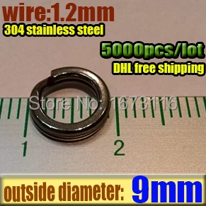 

fishing split rings 5000pcs Extraordinary quality Od 9mm DHL free shipping