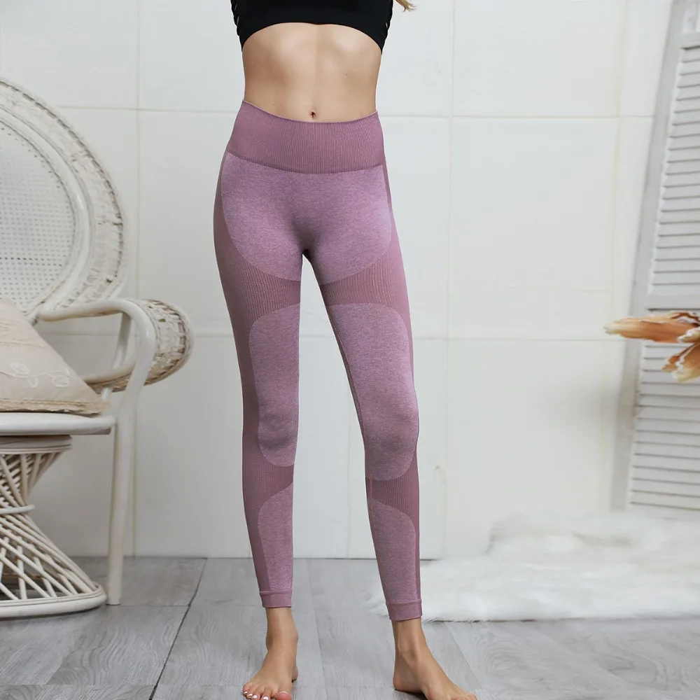 Высокая талия отжимание лосины женские супер эластичный Повседневная одежда спортивные леггинсы фитнес штаны Штаны для йоги
