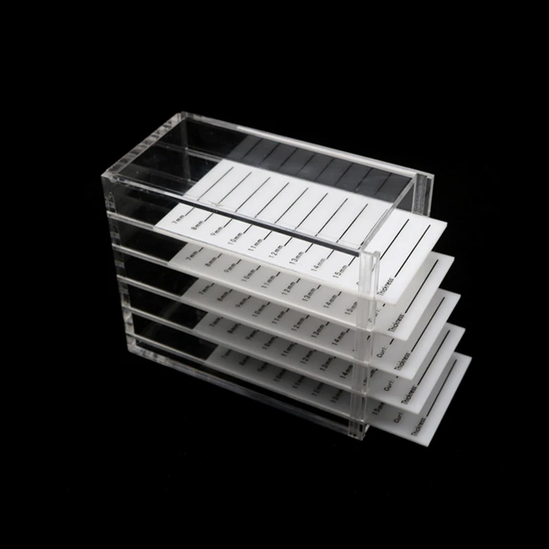 

Acrylic Grafting Eyelash Storage Box Makeup Display Container 5 Layers Eyelashes Glue Pallet Holder Case Eyelash Transparent Box