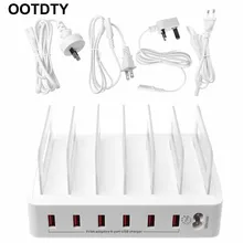 Smart USB Charger Quick Charging Station Dock 6 Port 2.4A Mobile Phone Tablets Multiple Devices Organizer Desktop Stand Power power management in mobile devices