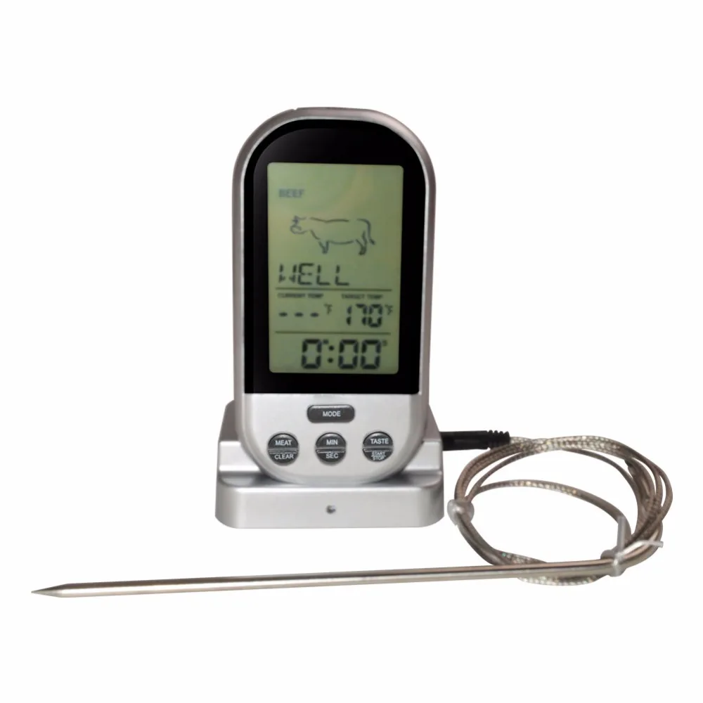 2017 New Wireless Digital Thermometer for Kitchen Oven Food Cooking BBQ