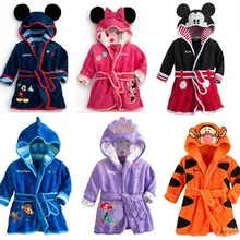 100% Cotton Baby Cloth Cartoon Characters Sleepwear & Robe Bathrobes Children Robe