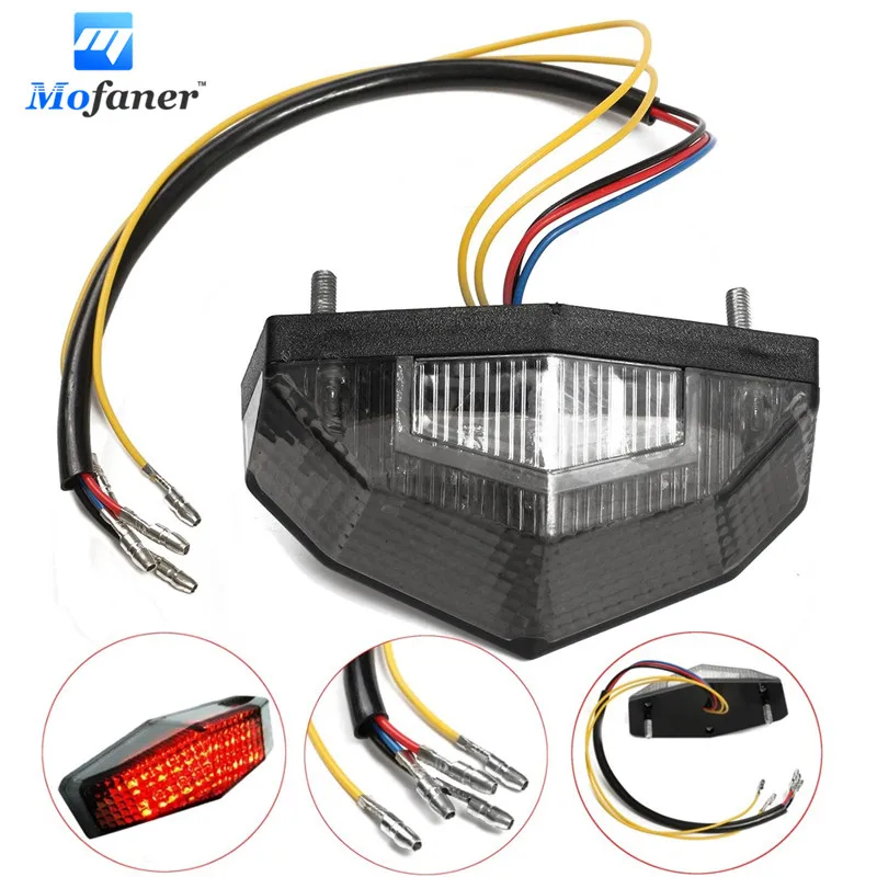 Motorcycle Motorbike LED Stop Tail Number Licence Plate font b Lamp b font Light For Honda