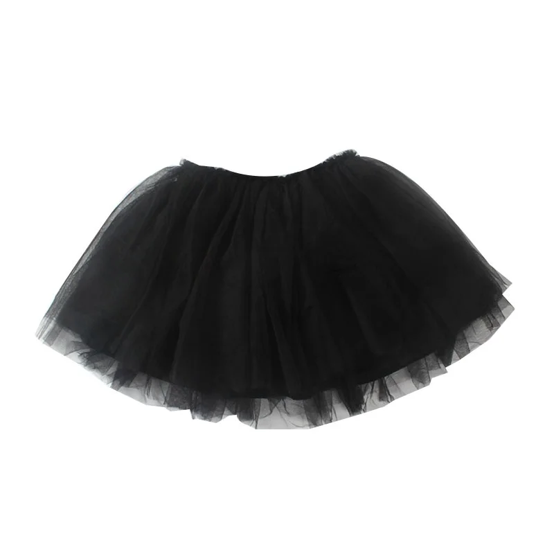 Нарядный костюм для маленьких девочек, юбка пышная юбка-американка для танцев балетная юбка-пачка юбки принцессы для детей от 9 до 24 месяцев, hdhf - Цвет: Черный