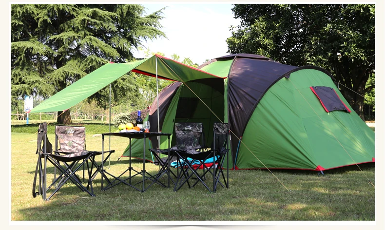 Hewolf 4-6 человек наружные туристические палатки двухслойные UPF50+ походные палатки семейные вечерние палатки для путешествий на пляже