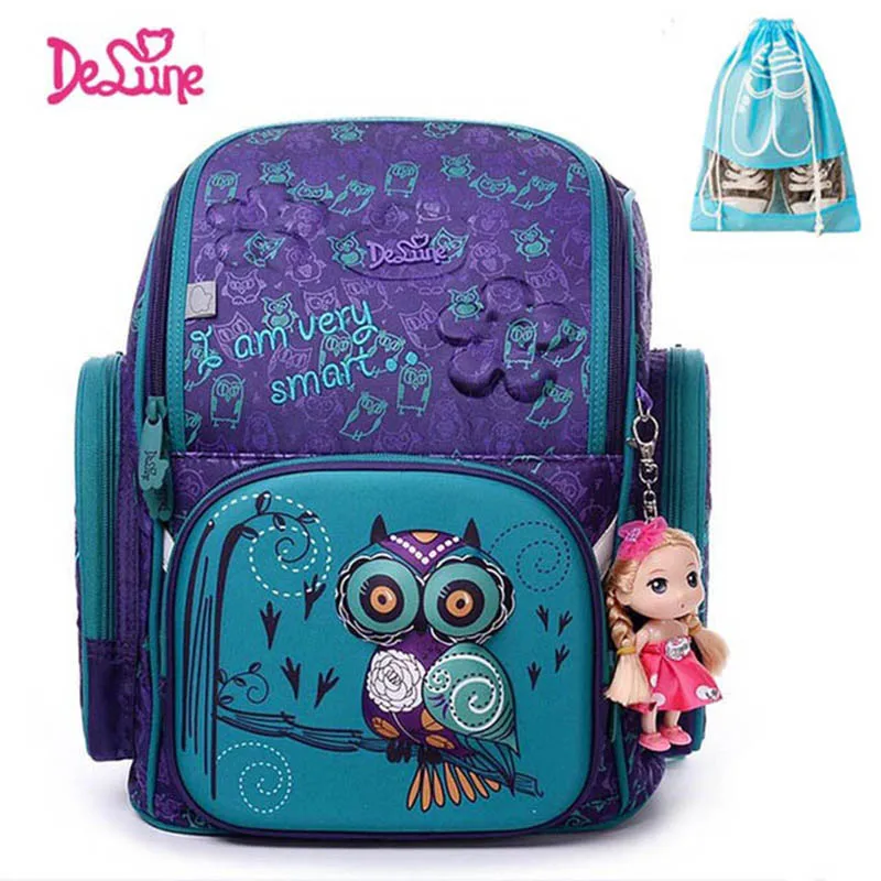 

New Girl School Bags 3D Cute Bear Flower Pattern Waterproof Orthopedic Backpack Schoolbag Mochila Infantil