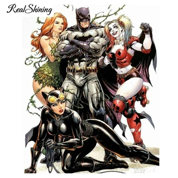 

REALSHINING Full Square Diamond embroidery 5d diamond diy painting Cross Stitch Batman Clowns Girl Mosaic drop shipping FS1639