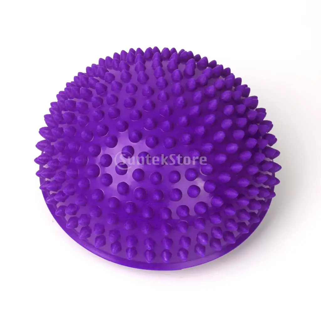 

SPMART Footful 1pc Spiky Massage Hemisphere Foot Sole Massage Balancing Ball Purple