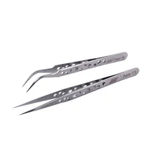 Kaisi антимагнитный закаленный высокоэластичный Пинцет из нержавеющей стали прецизионный наконечник головка изгиба тонкие перфорированные пинцеты инструменты