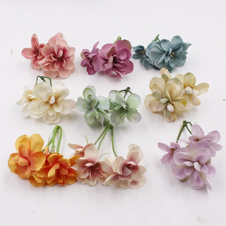 Artificial Silk Craft Flowers Bouquet Hydrangea Fake Plant Handmade