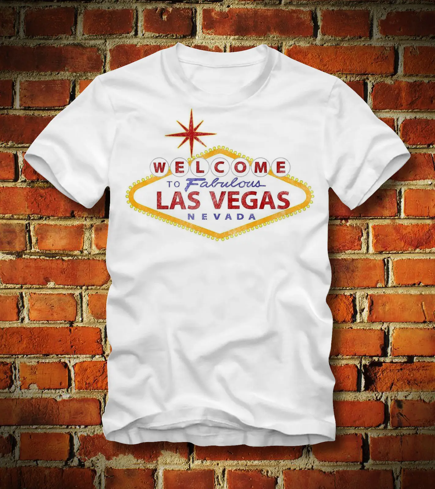 

2019 New Summer Tee Shirt Funny T SHIRT LAS VEGAS NEVADA WELCOME TO SCHILD SIGN RETRO VINTAGE POKER Custom T-shirt