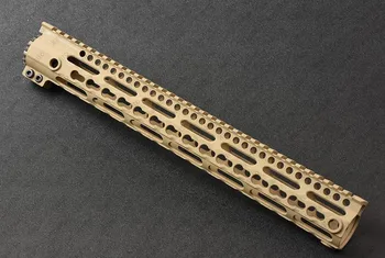 

Tactical AR 15 SSK 15 inch picatinny rail Free floating handguard with keymod adapter Aluminum CNC DE M3053
