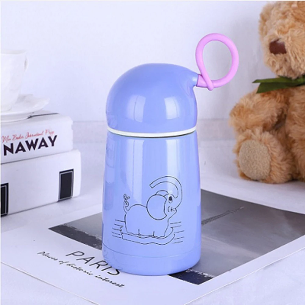 Lovely Elephant Thermos Bottle Stainless Steel Vacuum Cup Flask Mug