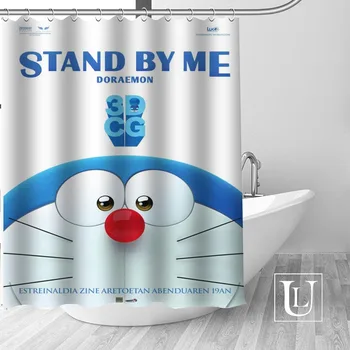 

Custom Doraemon Bath Curtain Fabric Modern Shower Curtain bathroom beautiful Curtains Bath decor