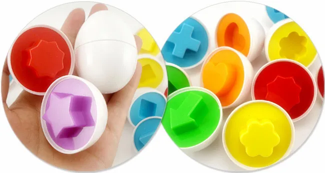 6 шт./лот разные формы, смешанные мудрые ролевые головоломки, умные яйца, Детские Обучающие кухонные игрушки, обучающие игрушки
