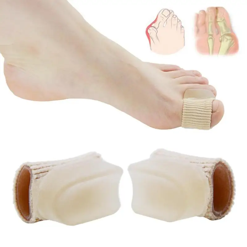 1 Pair Thumb Seperator Supports Protector Toe Straightener Hallux Foot Care Tool Eases Foot Pain