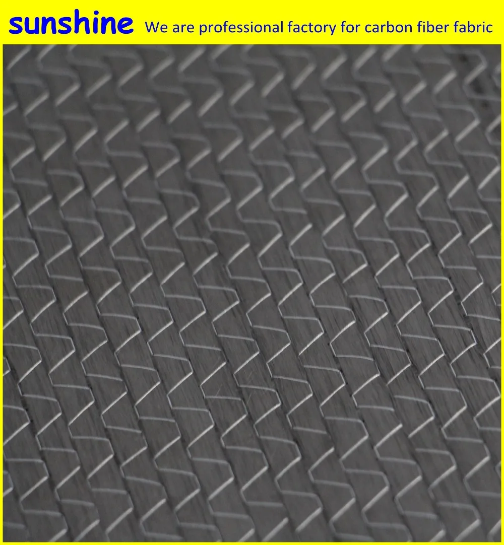 12k 200gsm Carbon Fiber Cloth The Multi Layer Biaxial Weft Knitted Ffabric Double axisin Fabric