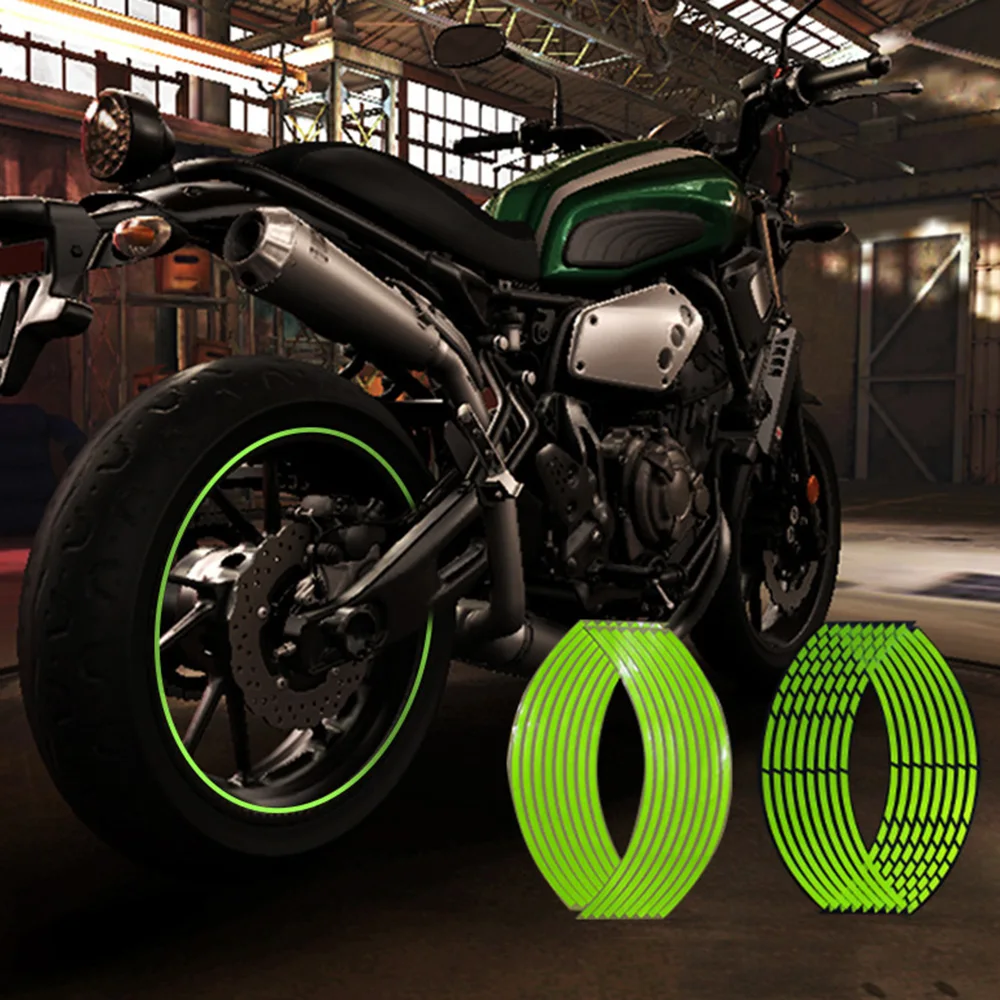 Светоотражающие мотоциклетные наклейки 10 12 14 16 18 дюймов для Honda Yamaha Kawasaki