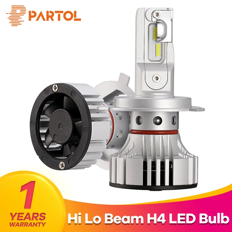 

Partol F2 H4 Car LED Headlight Bulbs 72W 6000LM Hi Lo Beam LED H4 9003 HB2 CSP Automobile Headlamp 6500K for Lada Granta Kia Bmw