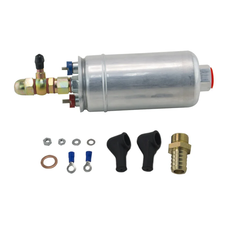 Vr-bomba de combustível externa 0580 254 044 bomba de combustível com kit de montagem banjo adaptador de mangueira união 8mm saída cauda-2
