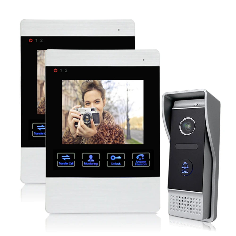 Homefong 4 &quotTFT домашний охранный Видео дверной телефон сенсорный ключ звонок
