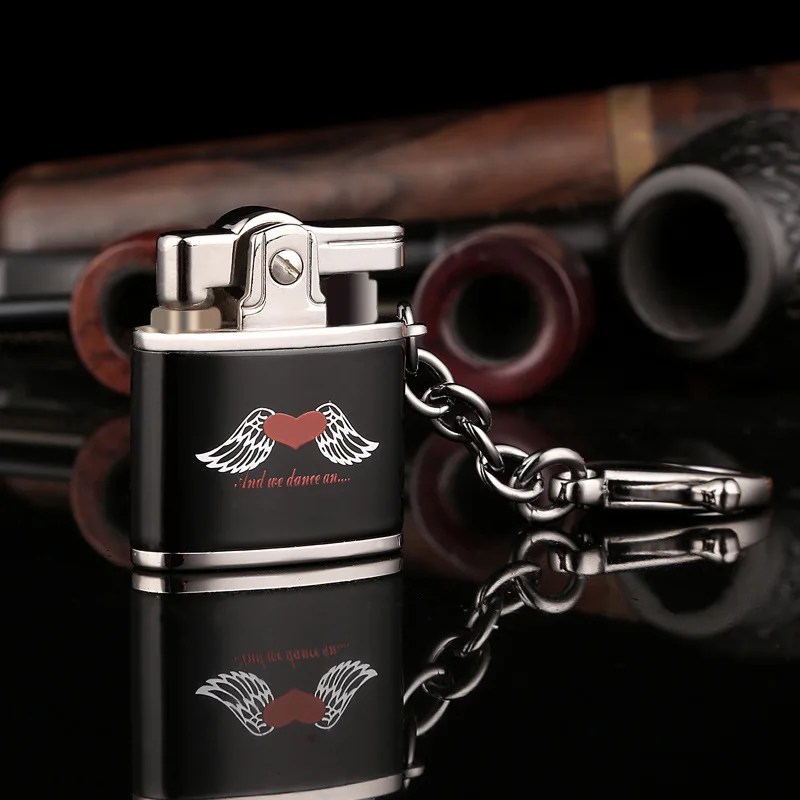 

1pcs/lot Fashion Cool Butane gas windproof lighter with pakeage box gadgets for men high quality lighter (Random color)