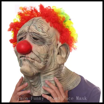 

Free shipping Party Cosplay Old Man Clown Mask Halloween Terrorist Masquerade Mask Vendetta Party Face Mask Tree Bark Clown Mask