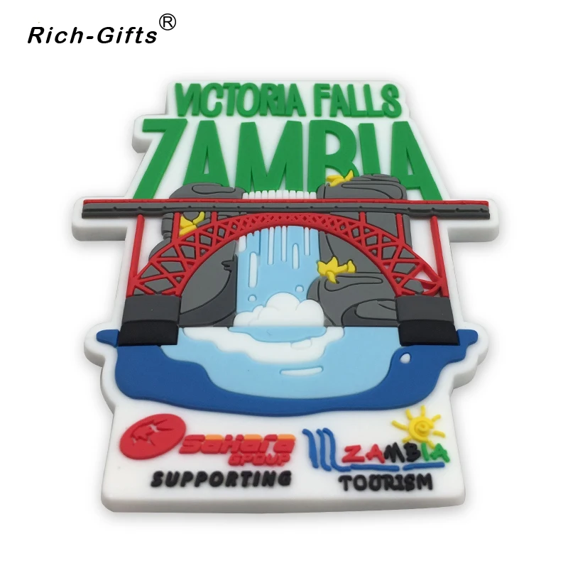 Пользовательские ПВХ магниты на холодильник рекламные подарки, сувениры для Замбия