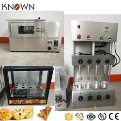 KN-PSX03 горячая Распродажа линия по производству пиццы, устройство для приготовления Рожков + печь для конусов пиццы + пиццы витрина с