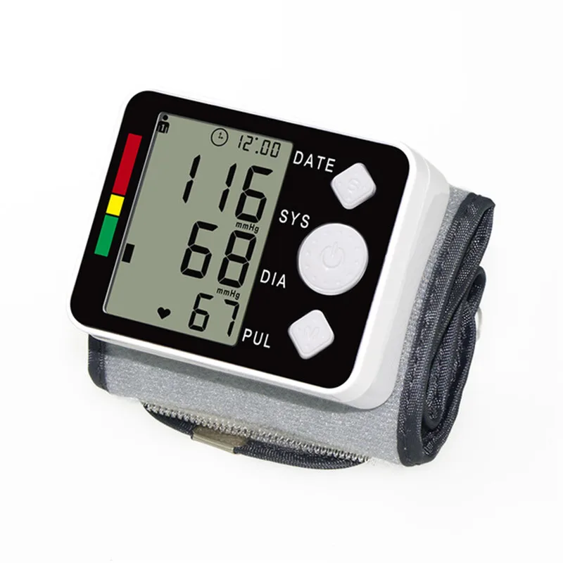Automatische Digitale Bloeddrukmeter Pols Manchet Arm Meten Armband Apparaat Huishoudelijke Monitor|Артериальное давление| |