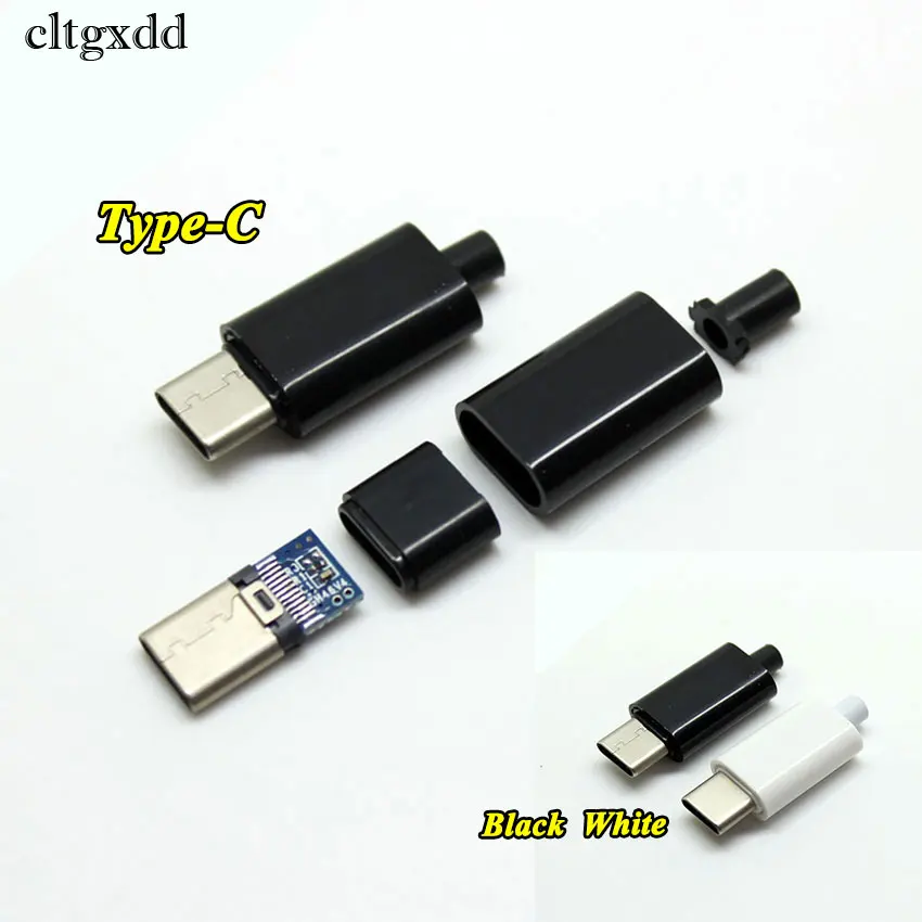 Cltgxdd TYPE C USB разъем Мужской Разъем черный/белый Сварка данных OTG линия интерфейс DIY