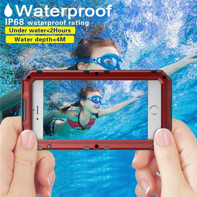 Metal Aluminum waterproof case for iphone 7plus (41)