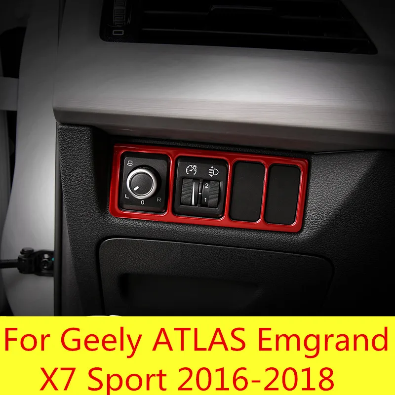 Us 8 14 32 Off Car Styling Headlight Adjustment Sequins Decorative Frame Interior Car Accessories For Geely Atlas Emgrand X7 Sport 2016 2018 In