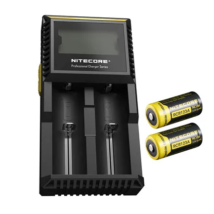 NITECORE D2 Digi зарядное устройство ЖК-экран зарядное устройство+ NITECORE 3500 мАч 3200 мАч 2600 мАч 2300 мАч NL166 NL147 аккумуляторные батареи - Цвет: D2 2 x NL166