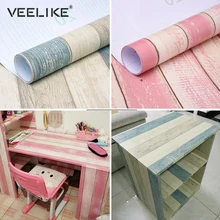 Виниловая ПВХ под дерево контактная бумага для кухонных шкафов подкладка на полку водонепроницаемый декор для спальни гостиной самоклеящаяся настенная бумага