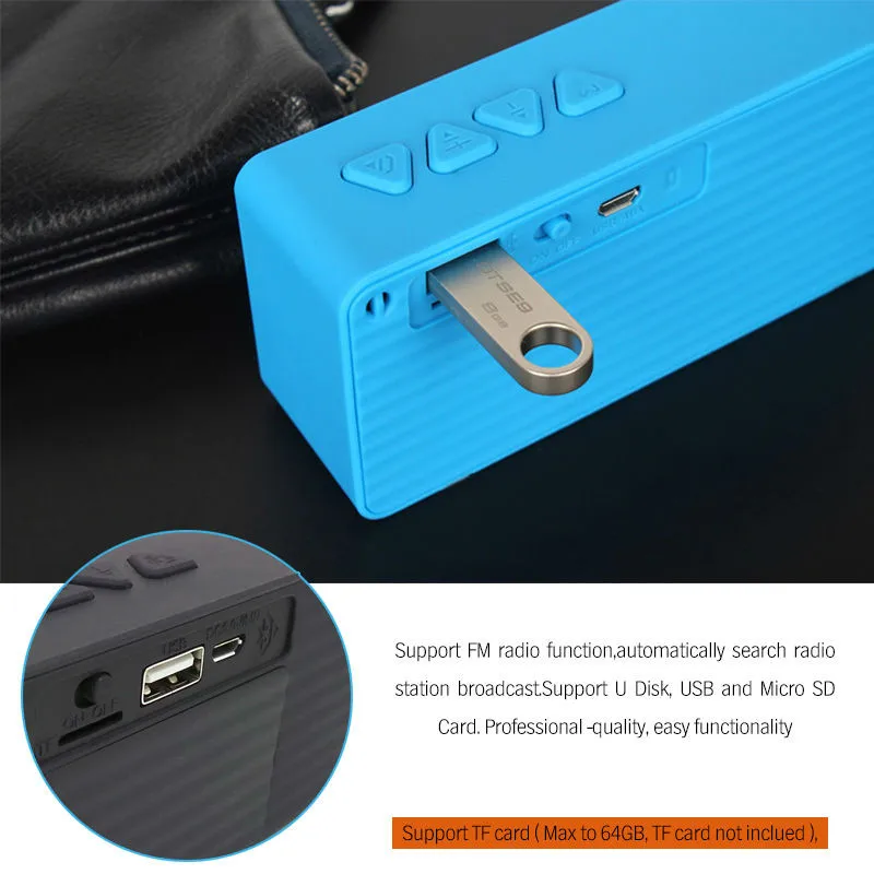 X3S мини Беспроводной Bluetooth Динамик TF USB fm радио Портативный Музыка Звук Box стерео