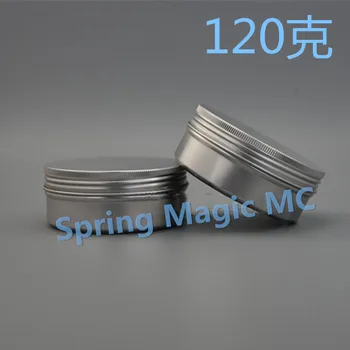 

50PCS 120g Silver Metal Aluminum Cream Jars With thread Lid For Hair wax/Mask Cream Case,Empty cosmetic jars,Storage Jar