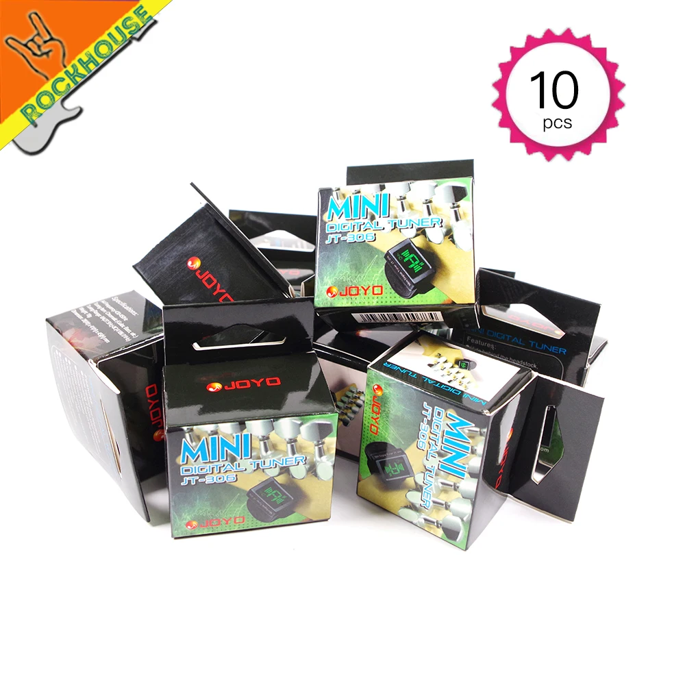 

JOYO JT-306 10pcs Mini Guitar Tuner Digital Clip On Guitar Tuner Chromatic Tuning Electronic Acoustic Guitar Bass Free Shipping
