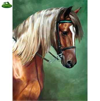 

Diamond Embroidery Brown Horse Animals Melancholy Horse Diamond Painting Cross Stitch Crafts Mosaic Full Rhinestone Home Decor