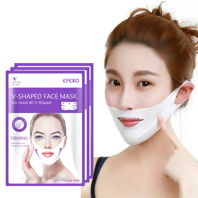 

EFERO Hydrating Mask with Hanging Ear Type Lift Firming V Face Mask Lift Up Face Line Skin Care Mask Bands Reduce Double Chin