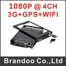 4ch 1080P MDVR with 3G+GPS function for live monitoring, SD or HDD type selectable from Brandoo